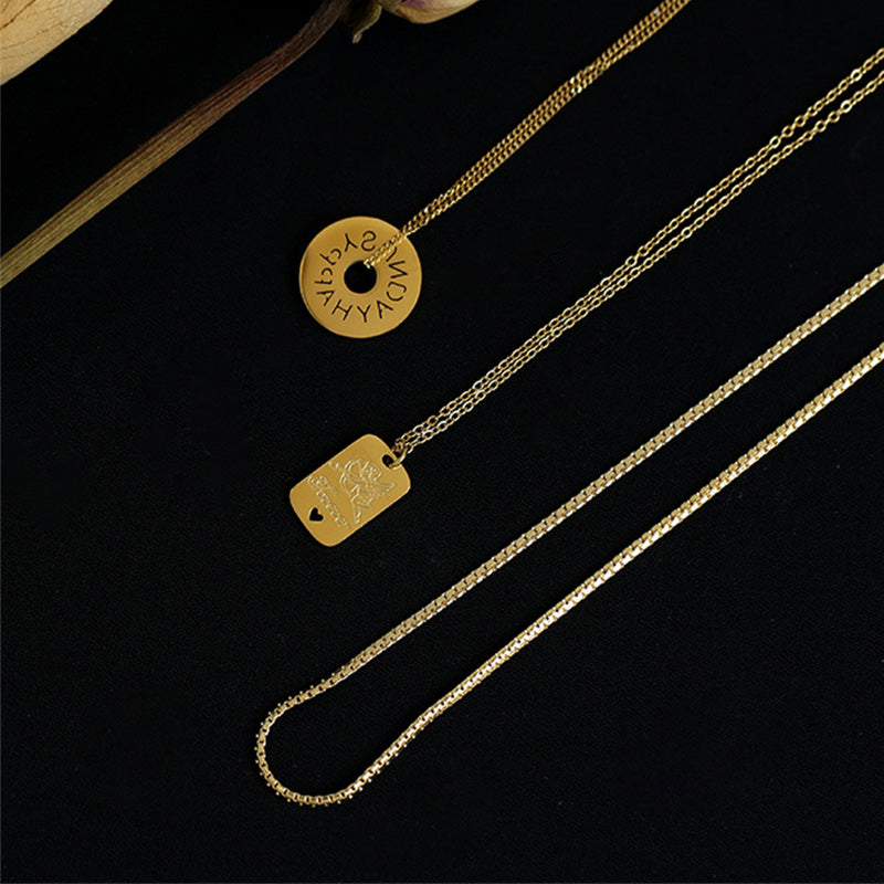 Engraved Necklace Set