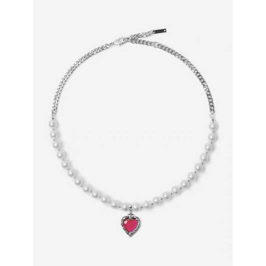 Pink Love Y2K Nischen Halskette