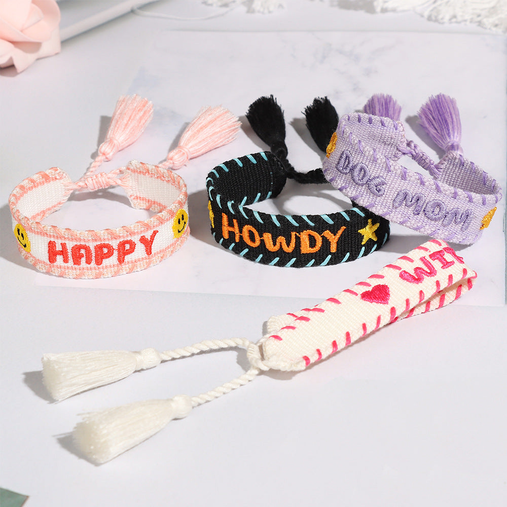Handwoven Adjustable Bracelet-- Best Friends