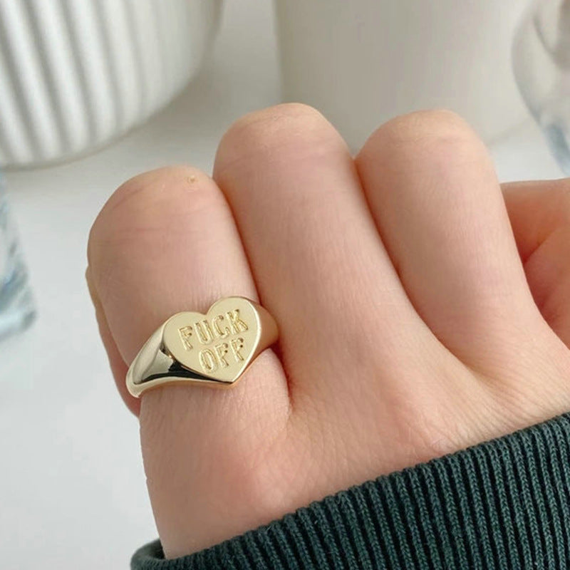 Letter Printed Ring