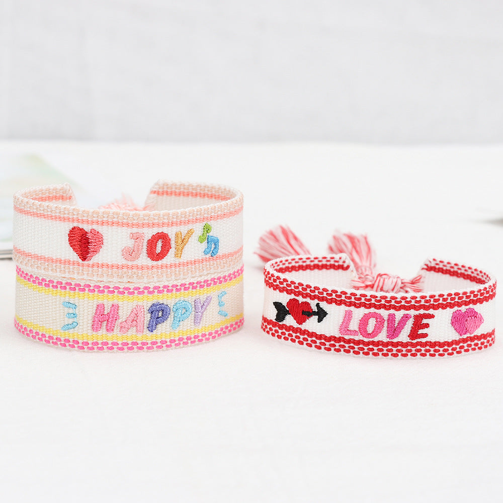 Handwoven Adjustable Bracelet-- Best Friends