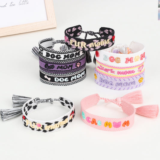 Handwoven Adjustable Bracelet--Pet Gift