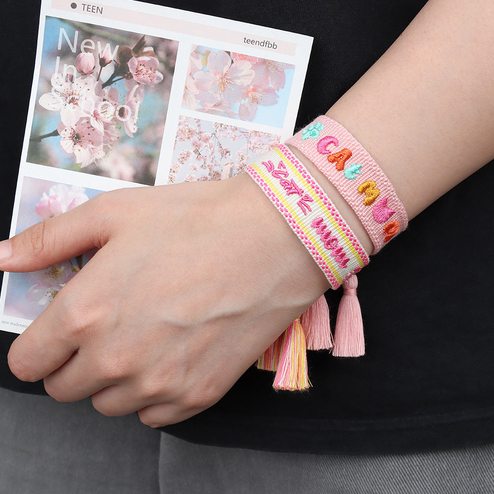 Handwoven Adjustable Bracelet--Pet Gift