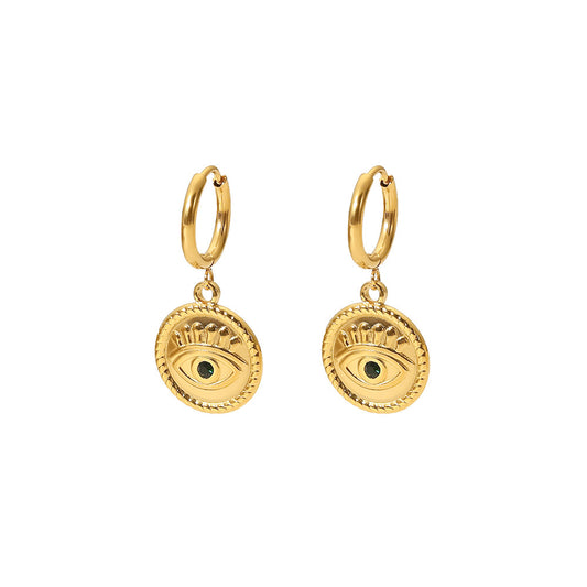 Devil Eye Pendant Hoops