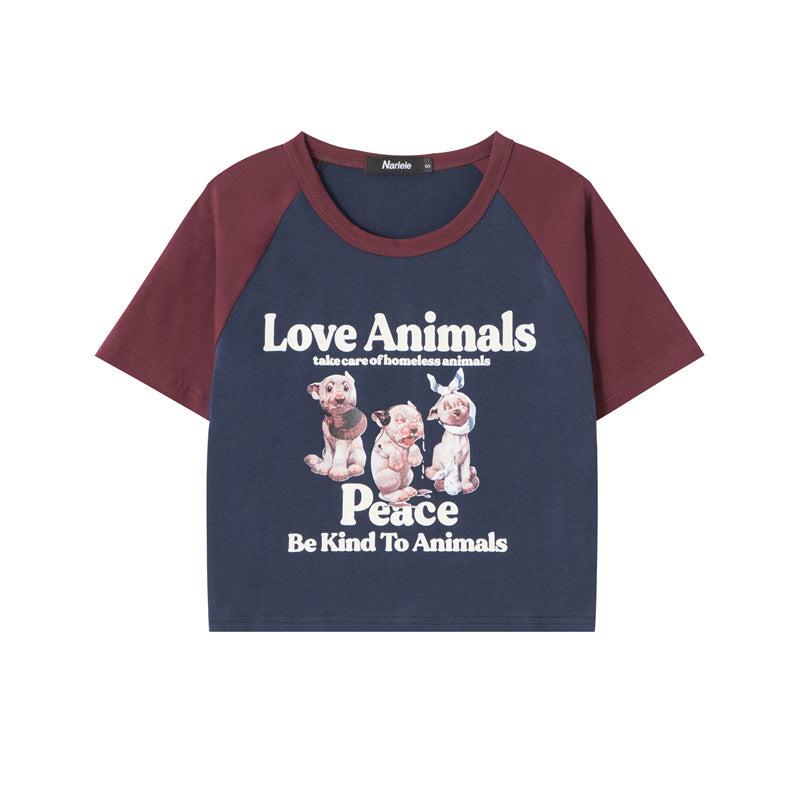 Cute Dog Print T-shirt