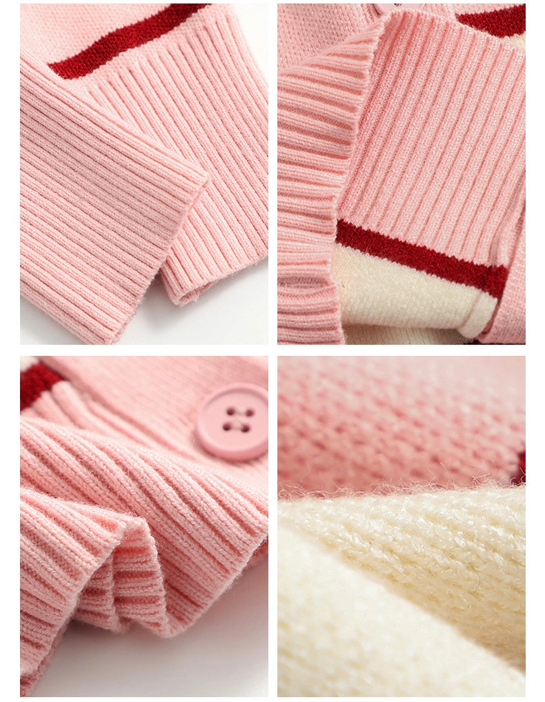 Süßer, schulterfreier, gestreifter Strickpullover mit Neckholder