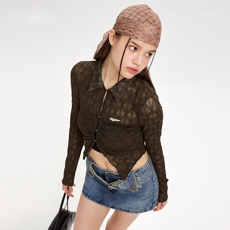 Irregular Design Cutout Shirt