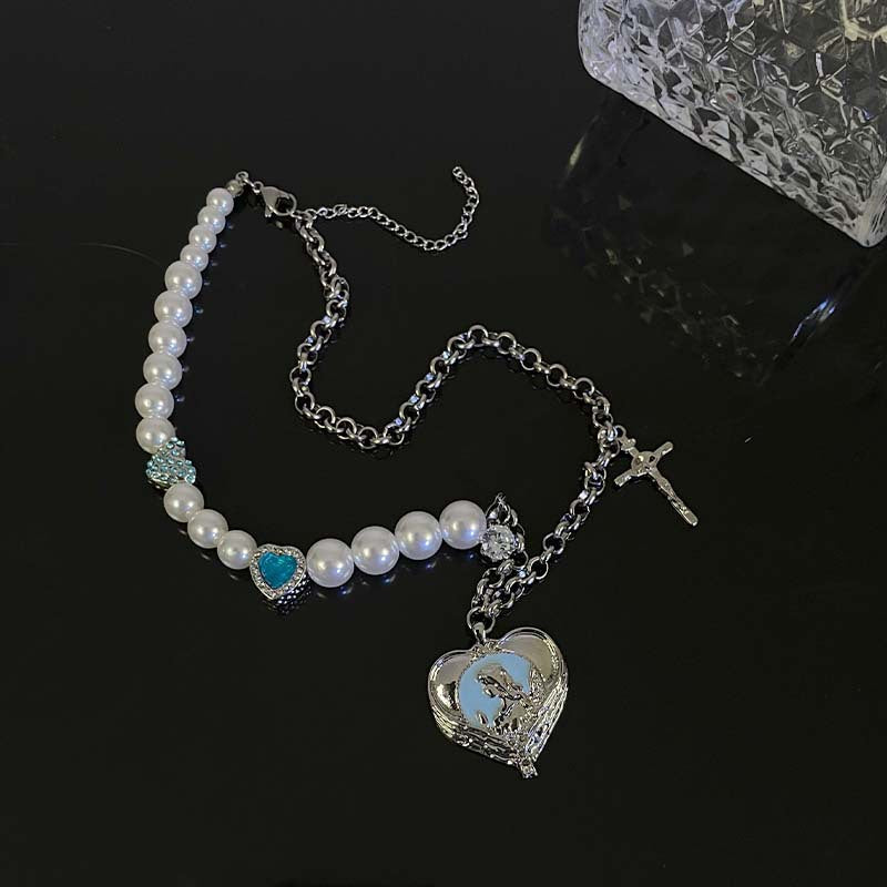 Blue Heart Necklace