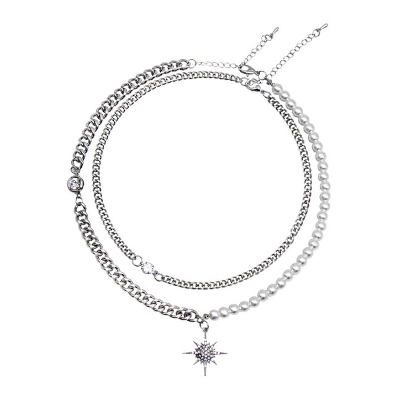 Star Pendant Double Layered Necklace