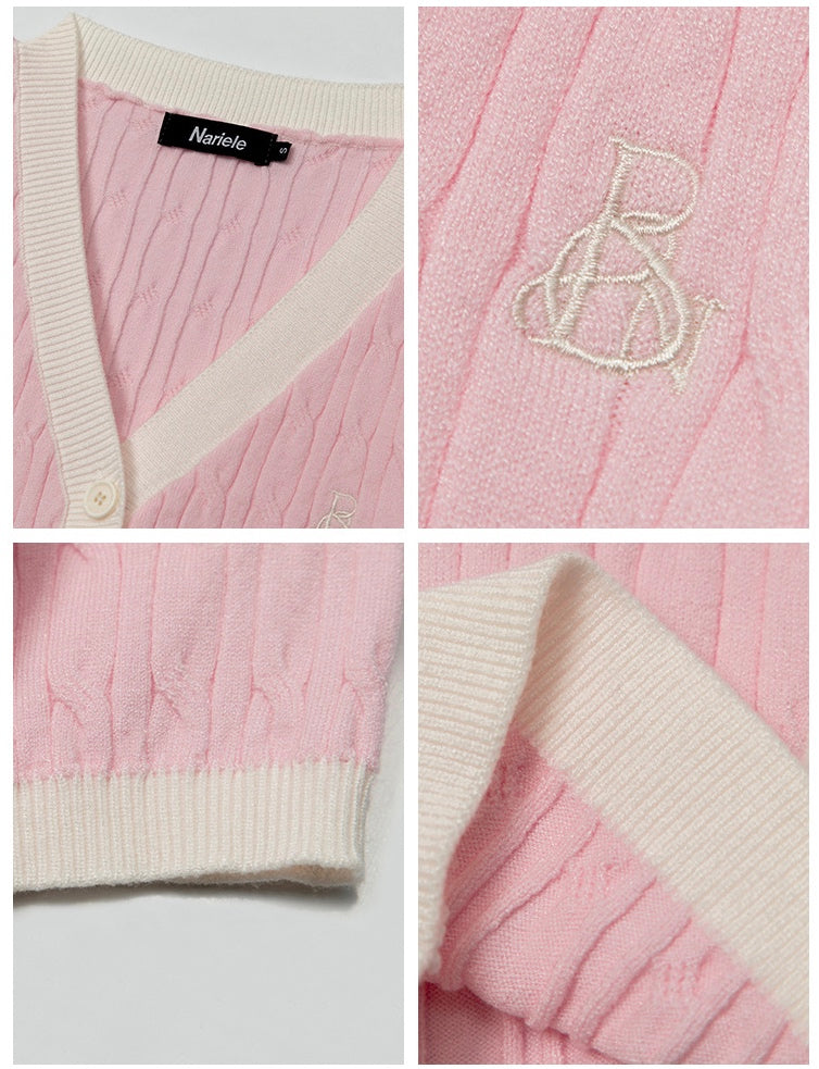 Summer V-neck short-sleeved Sweater