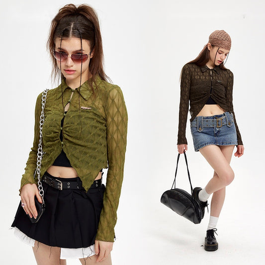 Irregular Design Cutout Shirt