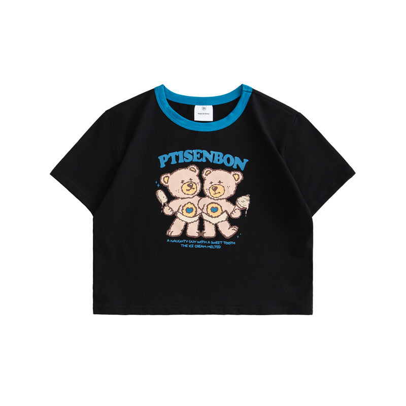 Cartoon Bear Crop Top