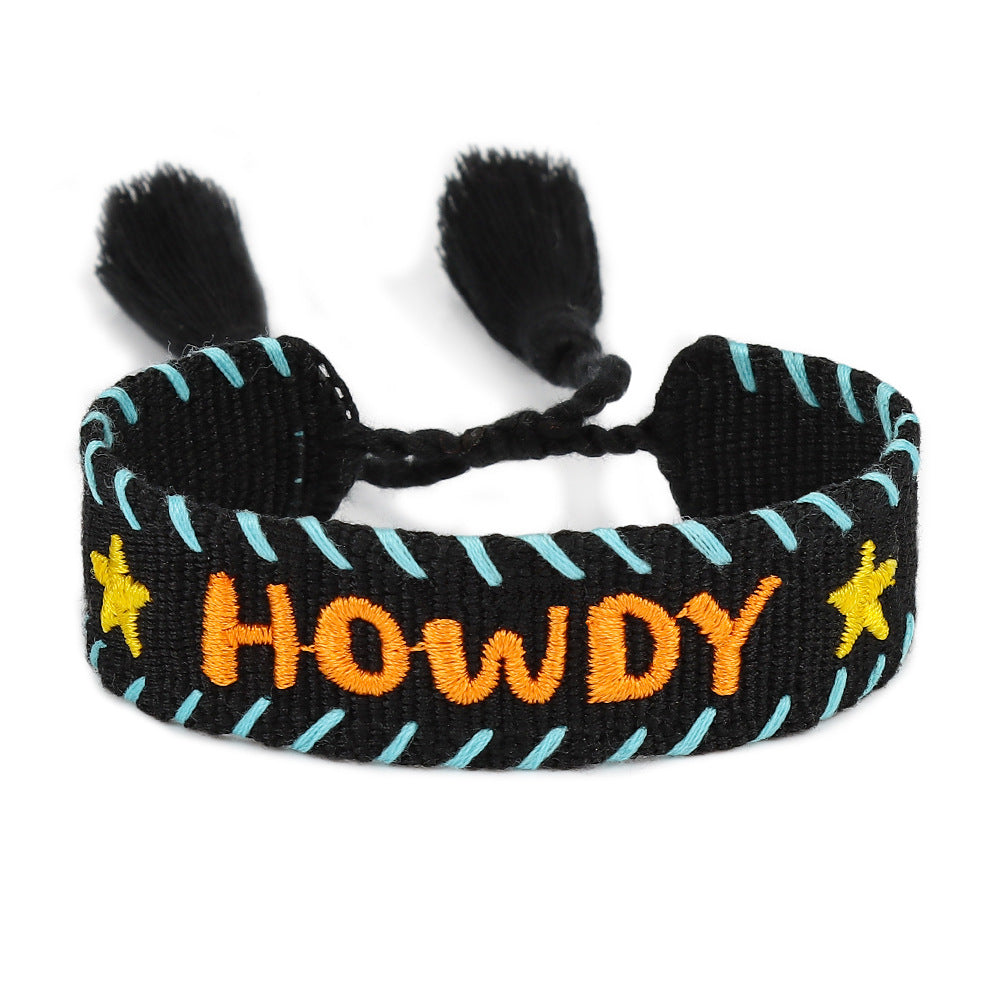 Handwoven Adjustable Bracelet-- Best Friends