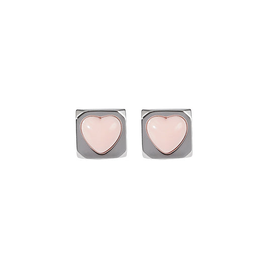 Niche Design Quadratische Herz-Ohrstecker