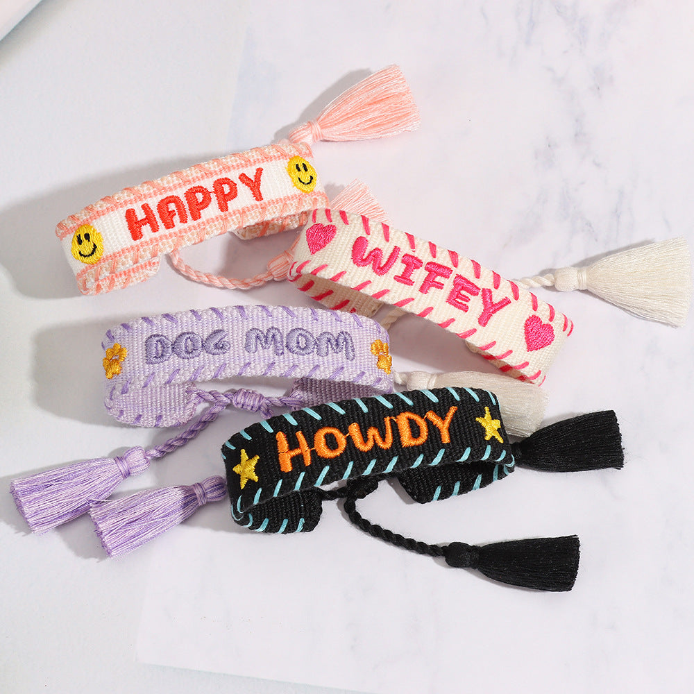 Handwoven Adjustable Bracelet-- Best Friends