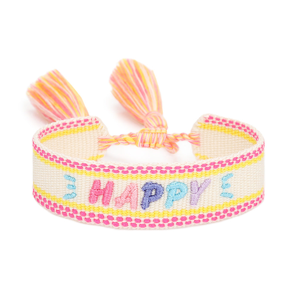 Handwoven Adjustable Bracelet-- Best Friends