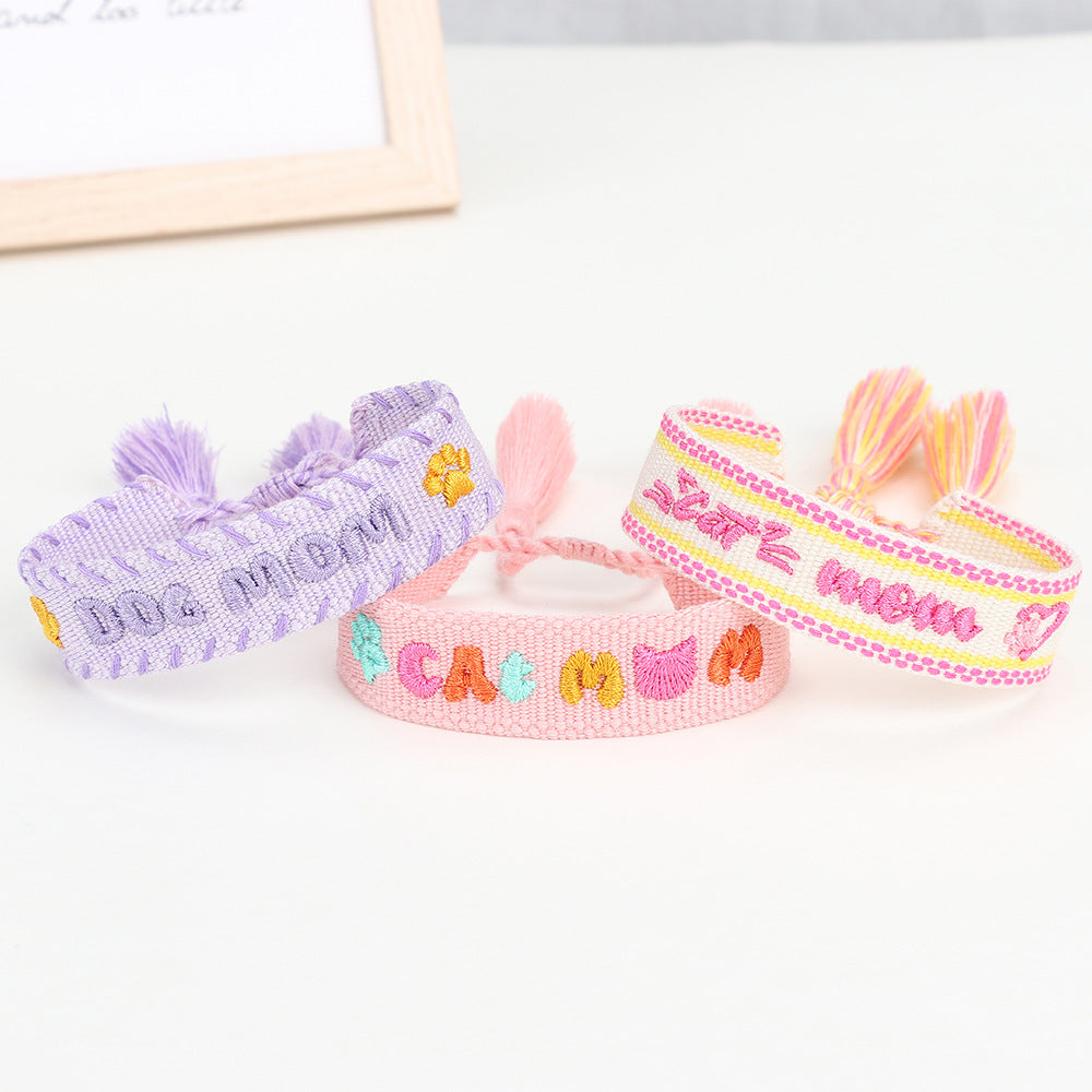 Handwoven Adjustable Bracelet--Pet Gift
