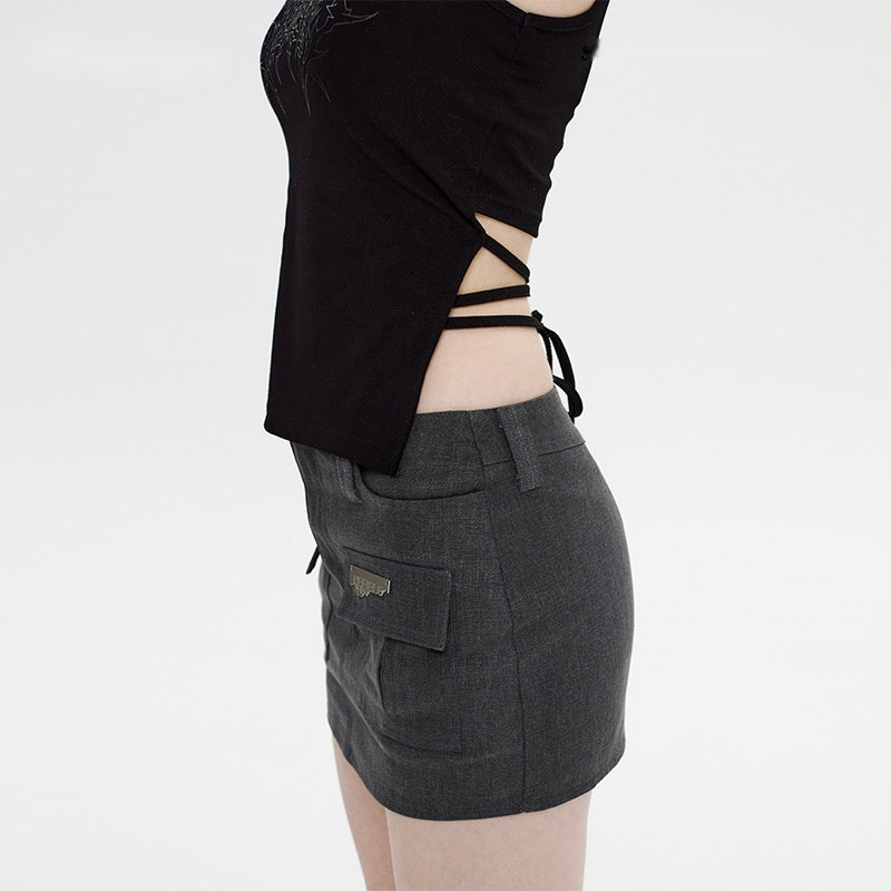 High Neck Tie Sleeveless Tank Top
