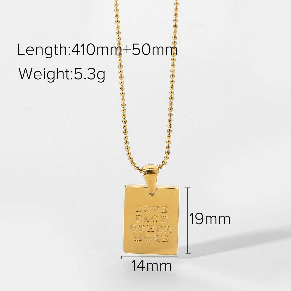 Character Engraving Pendant Necklace