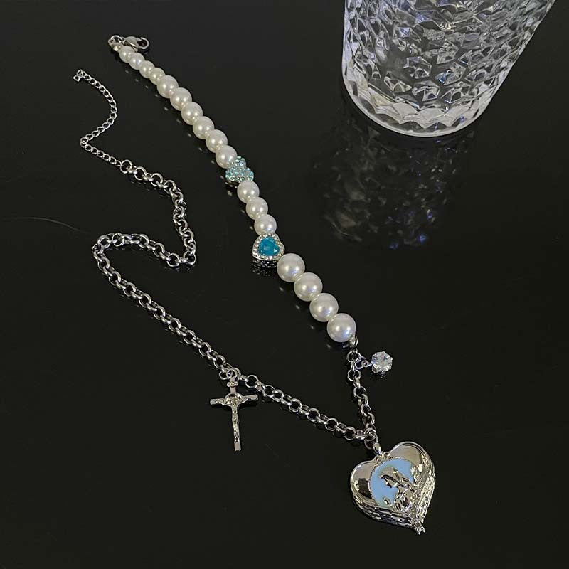 Blue Heart Necklace