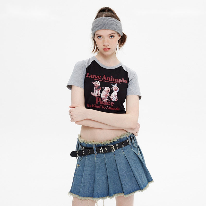 Cute Dog Print T-shirt