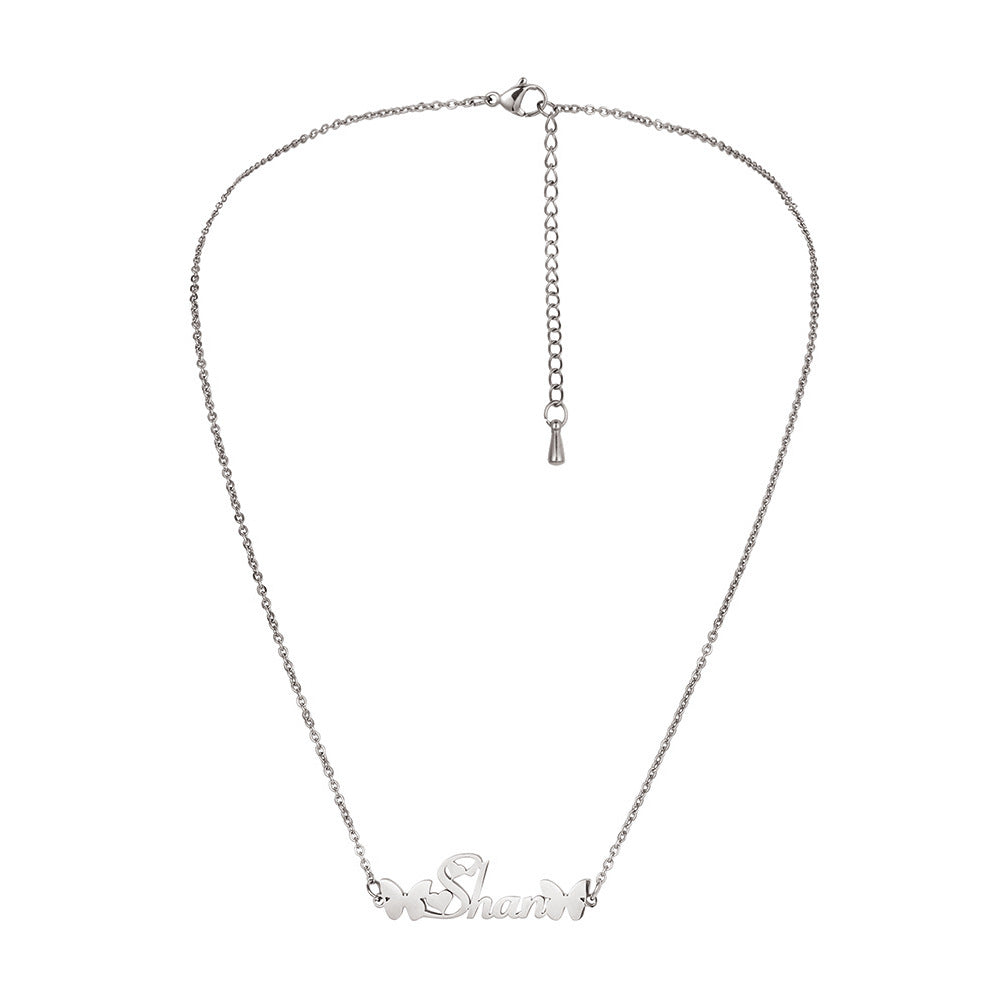 Custom Name Necklace-Butterfly