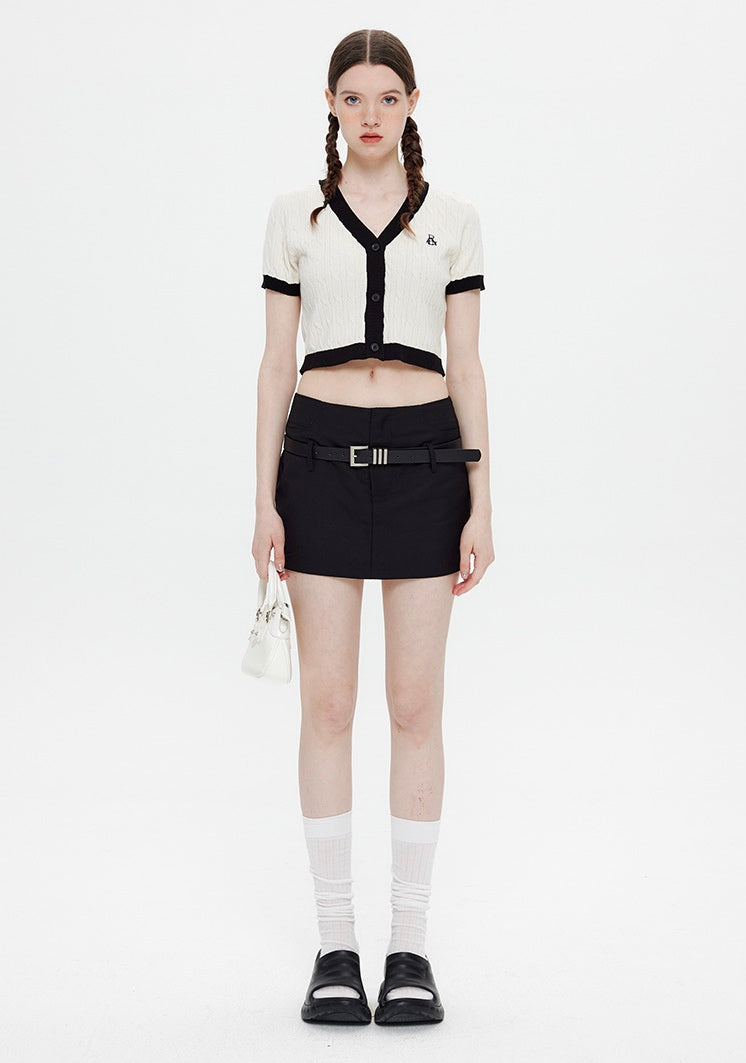Summer V-neck short-sleeved Sweater