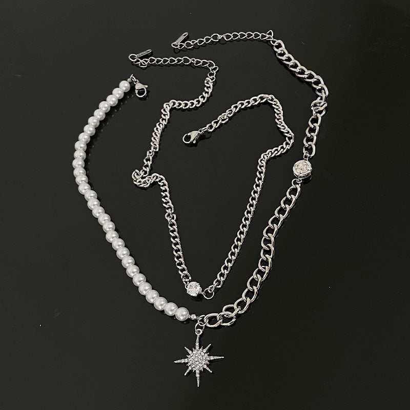 Star Pendant Double Layered Necklace