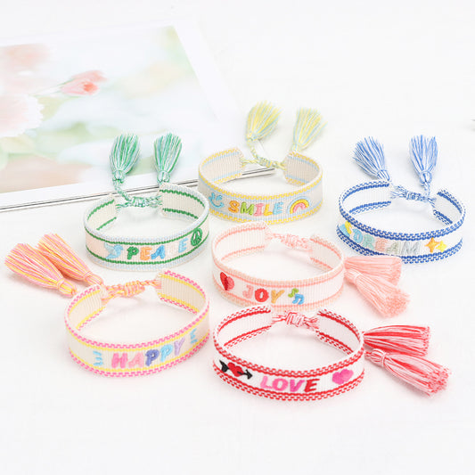 Handwoven Adjustable Bracelet-- Best Friends