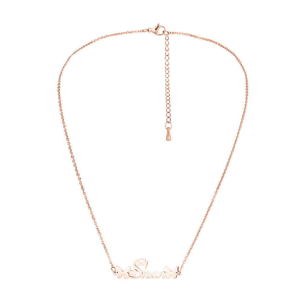Custom Name Necklace-Butterfly