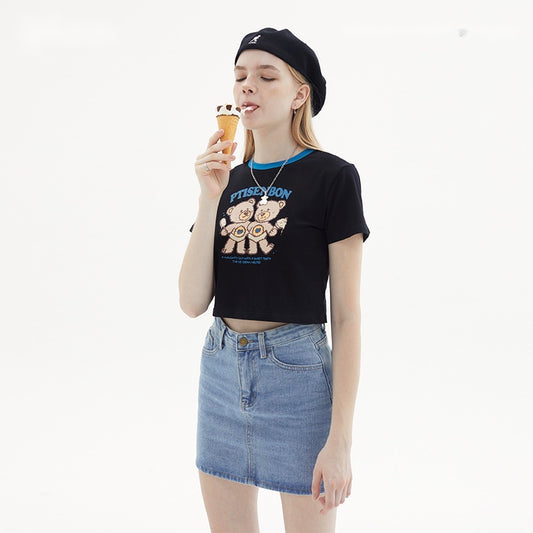 Cartoon Bear Crop Top