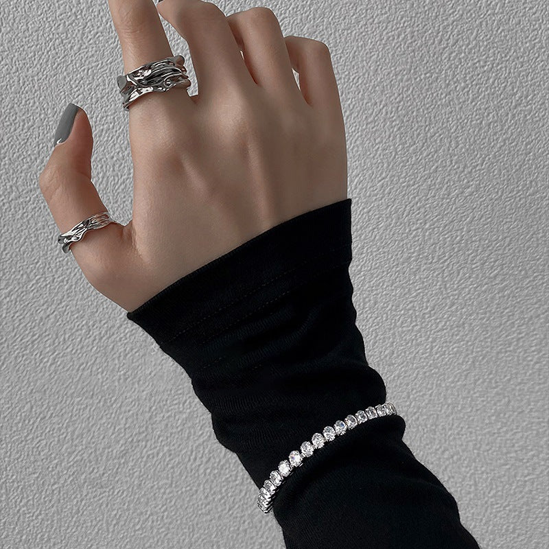 Simple Zircon Square Bracelet