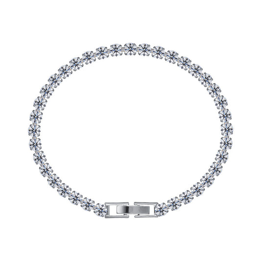 Simple Zircon Square Bracelet