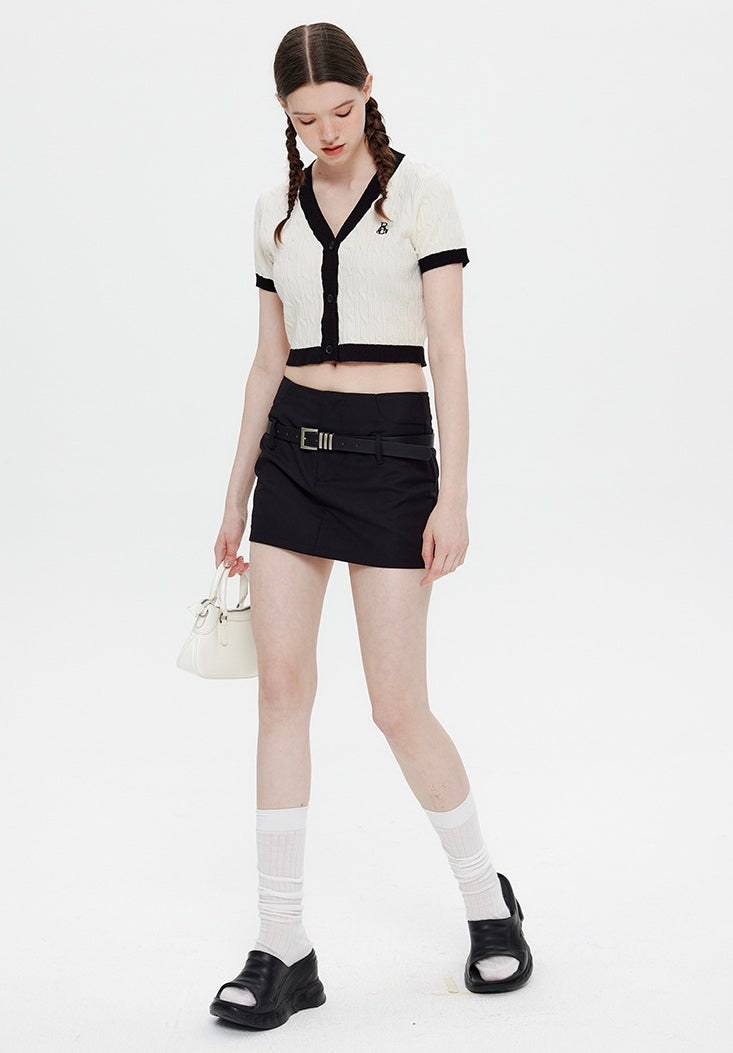 Summer V-neck short-sleeved Sweater