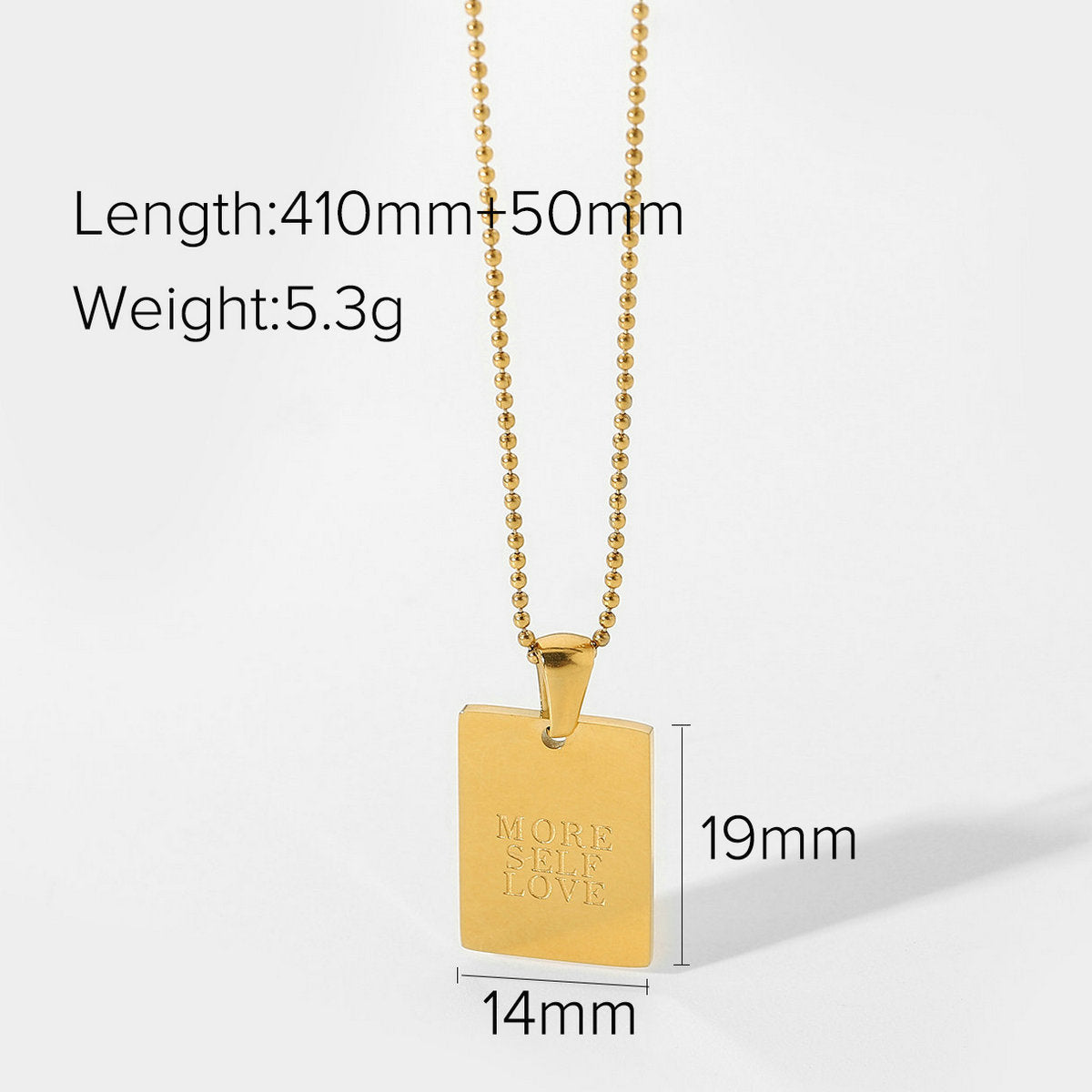 Character Engraving Pendant Necklace
