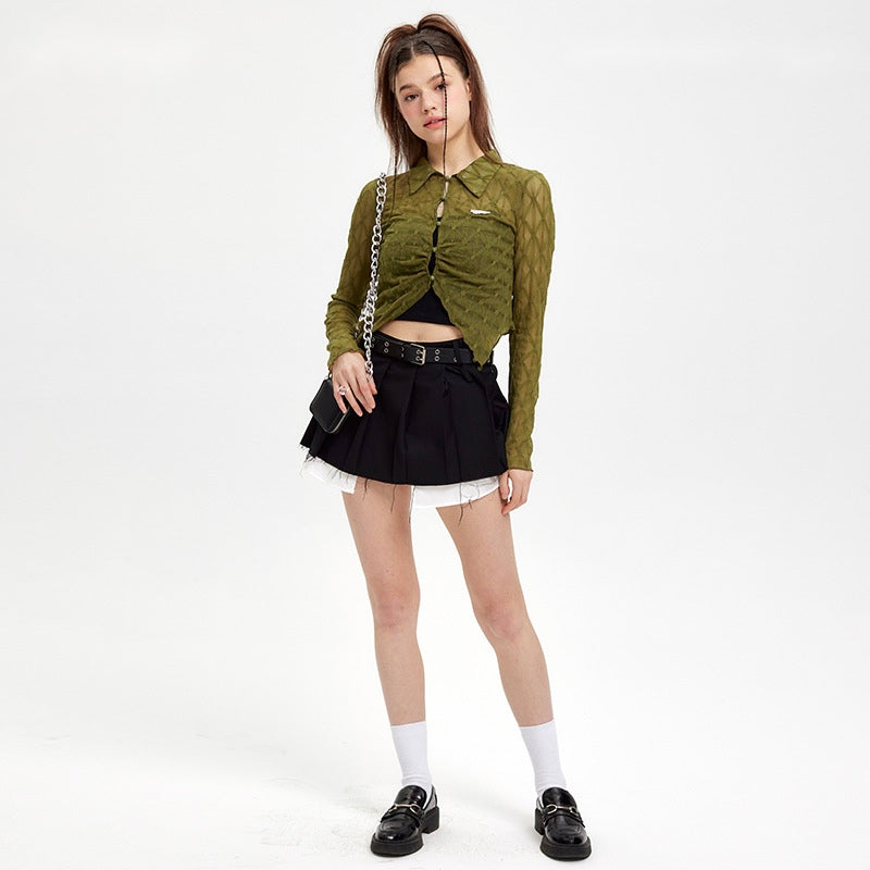 Irregular Design Cutout Shirt