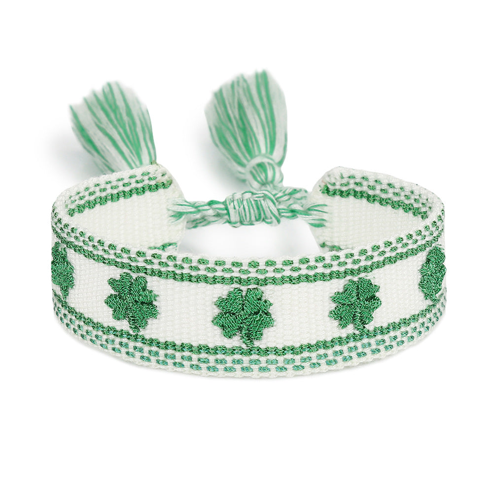 Handwoven Adjustable Bracelet-- Wish you lucky