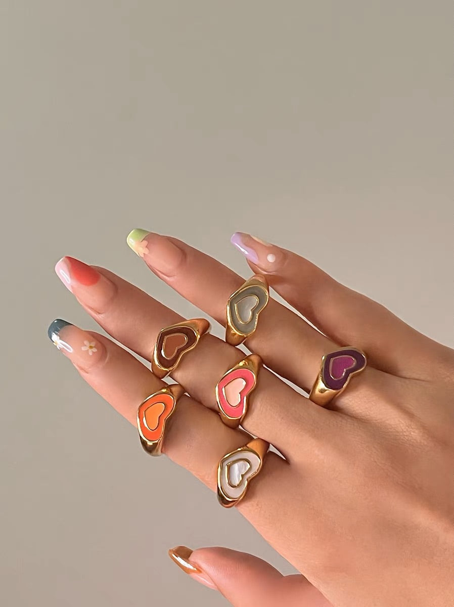 Orange Cartoon Love Ring